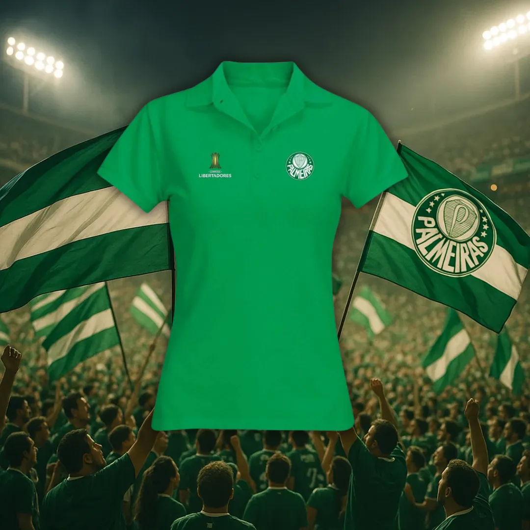 Camisa Polo Feminina - Palmeiras - Image 4