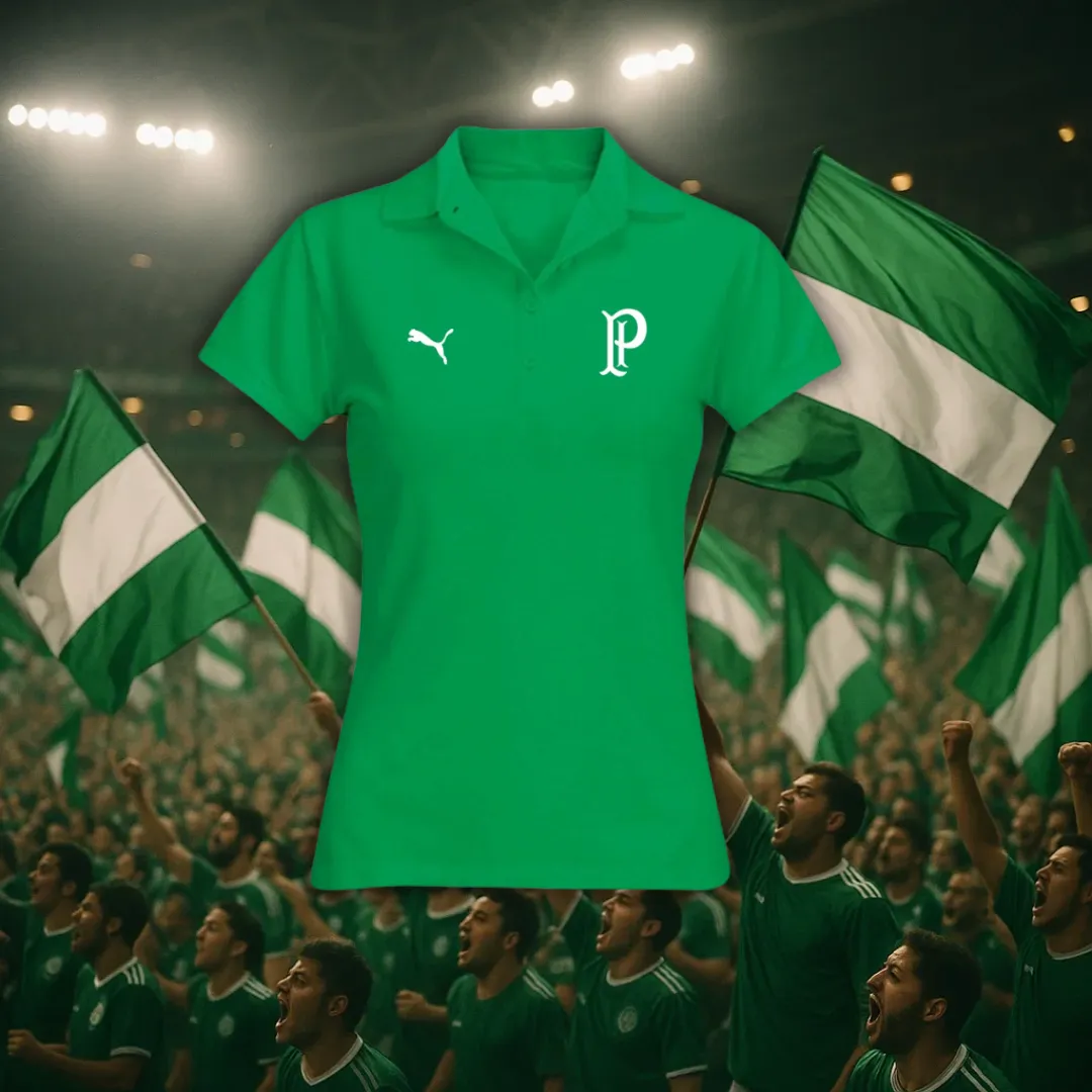 Camisa Polo Feminina - Palmeiras Retrô - Image 3