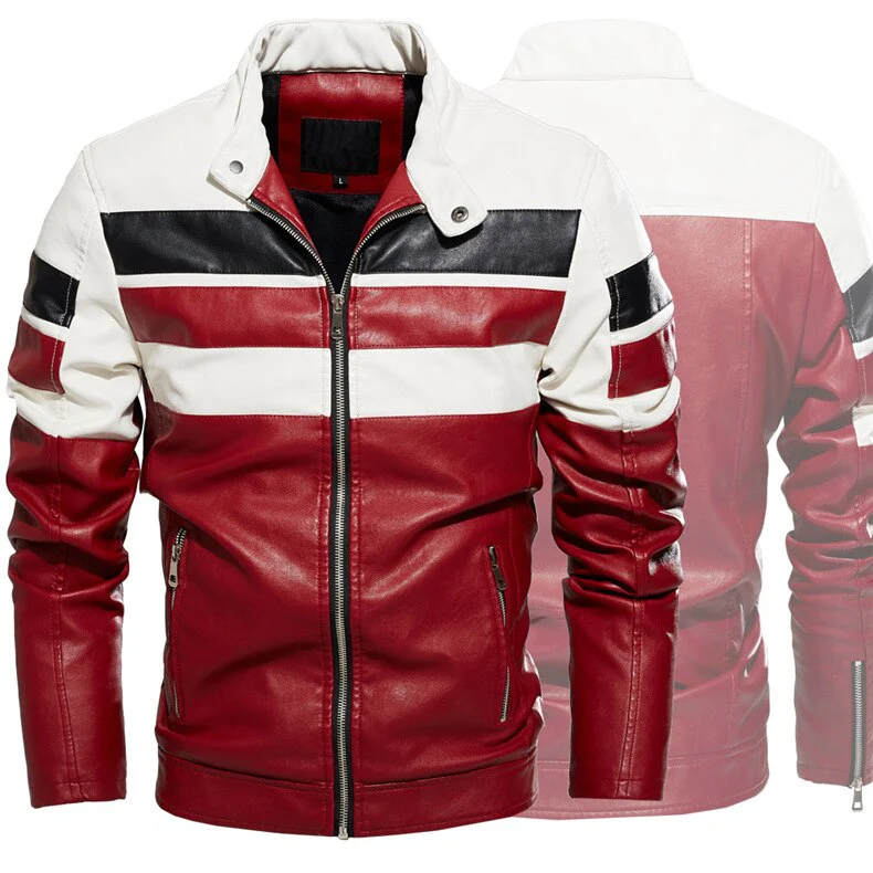 Jaqueta Masculina de Couro MotoRacer - Image 10