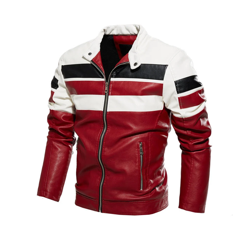 Jaqueta Masculina de Couro MotoRacer - Image 3