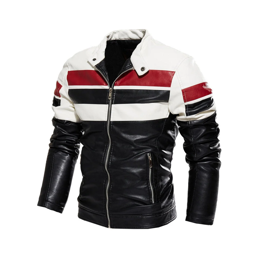 Jaqueta Masculina de Couro MotoRacer - Image 4