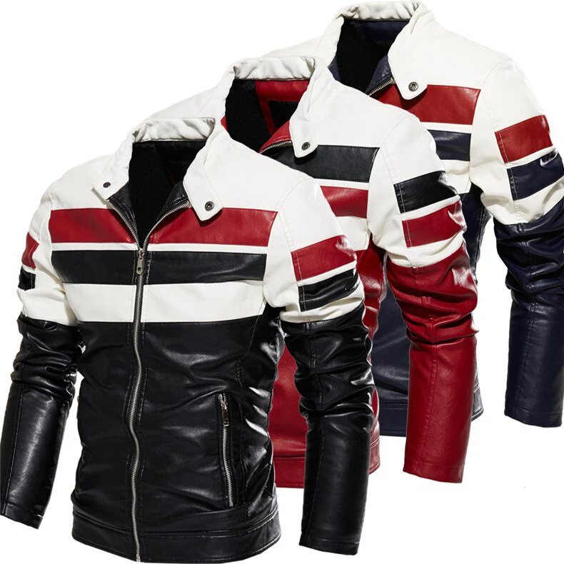 Jaqueta Masculina de Couro MotoRacer - Image 9