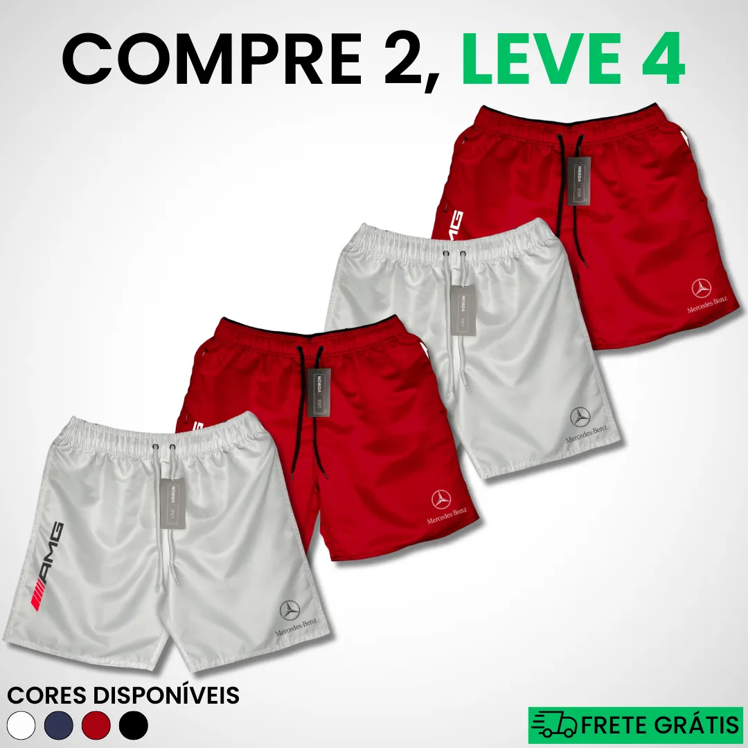 Kit 4 Shorts Mercedes Premium Fit (COMPRE 2 LEVE 4) - Image 6