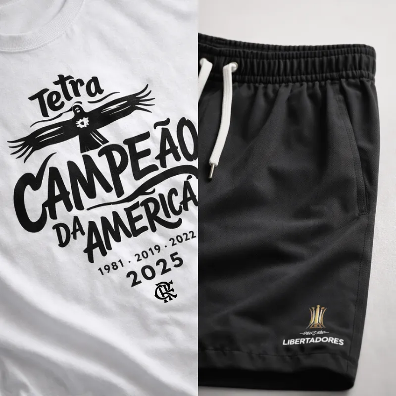 Kit Camiseta + Shorts - Flamengo Tetra - Image 6