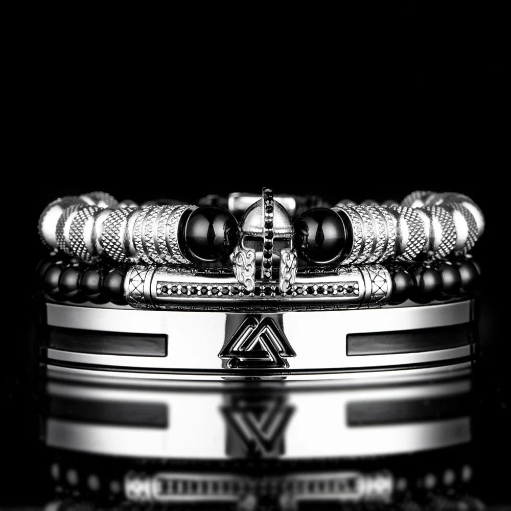 Kit Gladiador 3 Pulseiras Masculinas Premiuns - Image 2