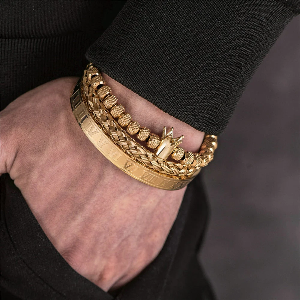 Kit Imperador 3 Pulseiras Masculinas Premiuns - Image 2