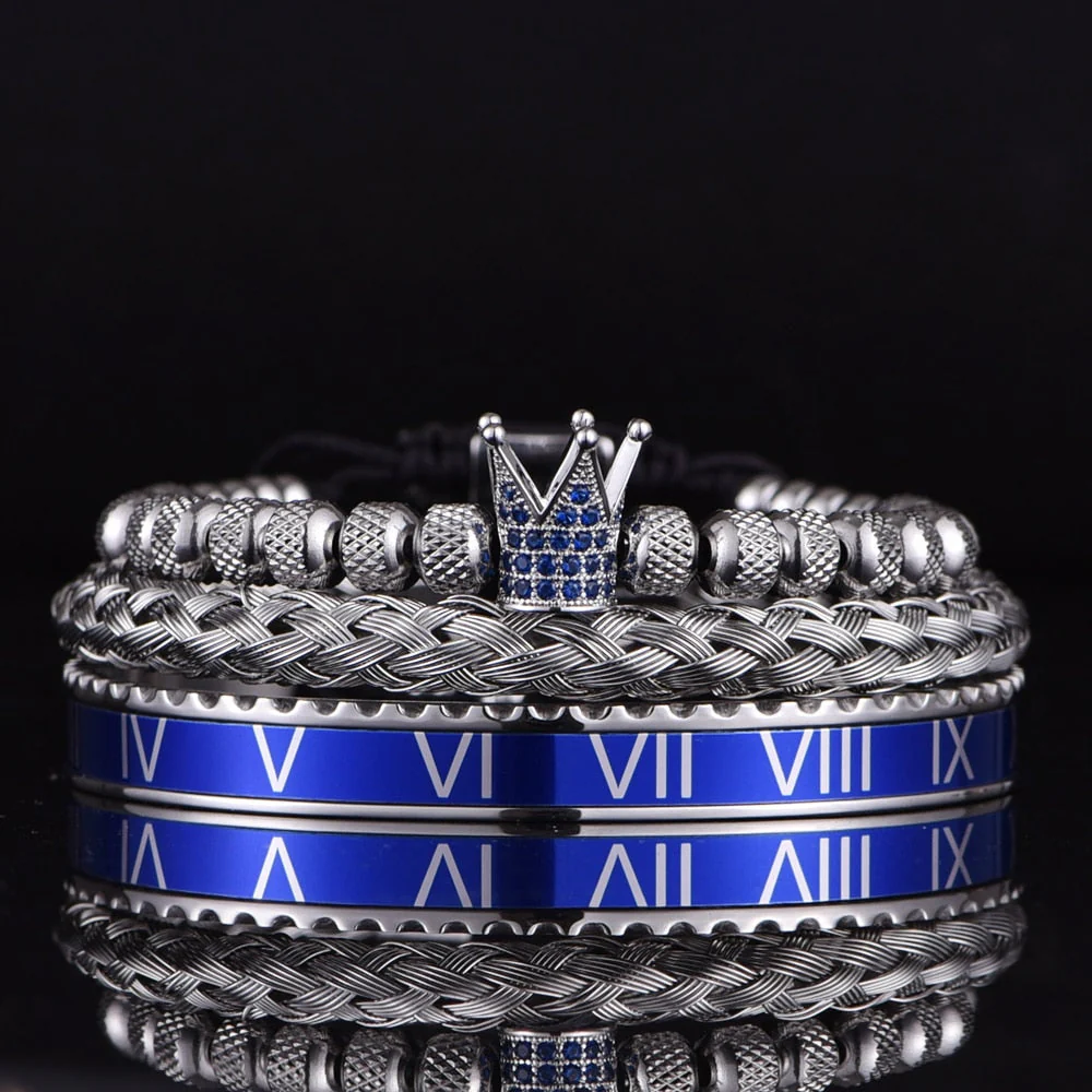 Kit Imperador Azul 3 Pulseiras Masculinas Premiuns - Image 2