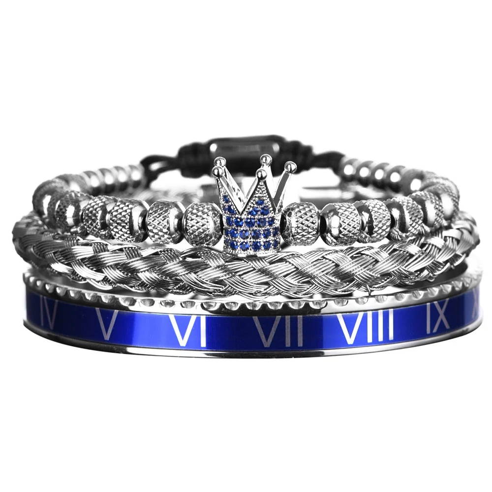 Kit Imperador Azul 3 Pulseiras Masculinas Premiuns - Image 3