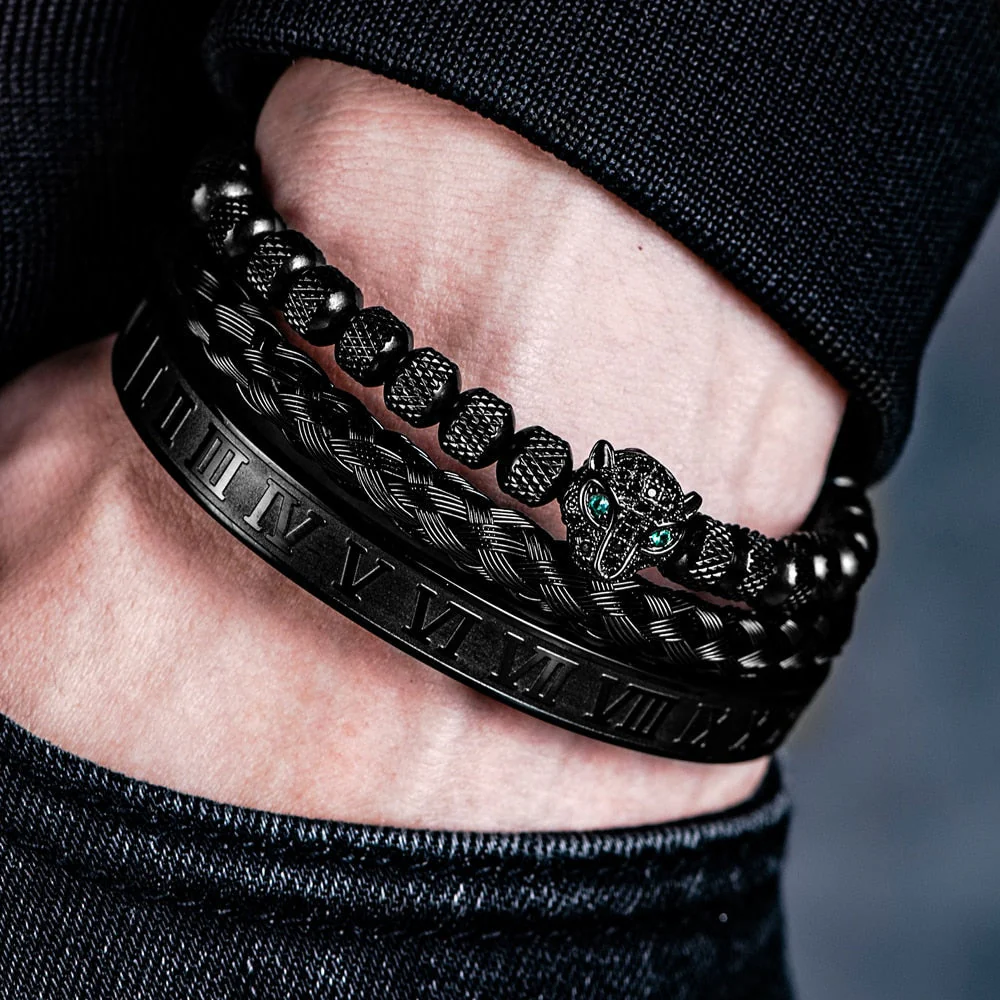 Kit Pantera 3 Pulseiras Masculinas Premiuns - Image 7