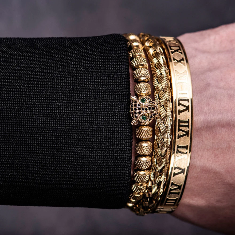 Kit Pantera 3 Pulseiras Masculinas Premiuns - Image 9