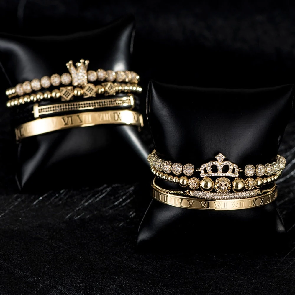 Kit Rei e Rainha 8 Pulseiras Premiuns Presente Dia dos Namorados