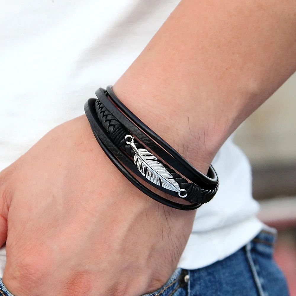 Pulseira de Couro Feather - Image 2
