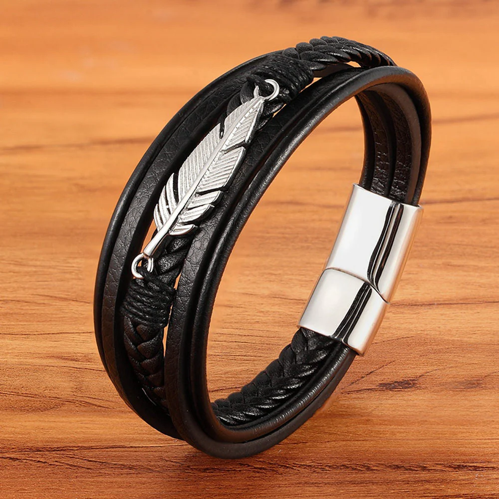 Pulseira de Couro Feather - Image 3