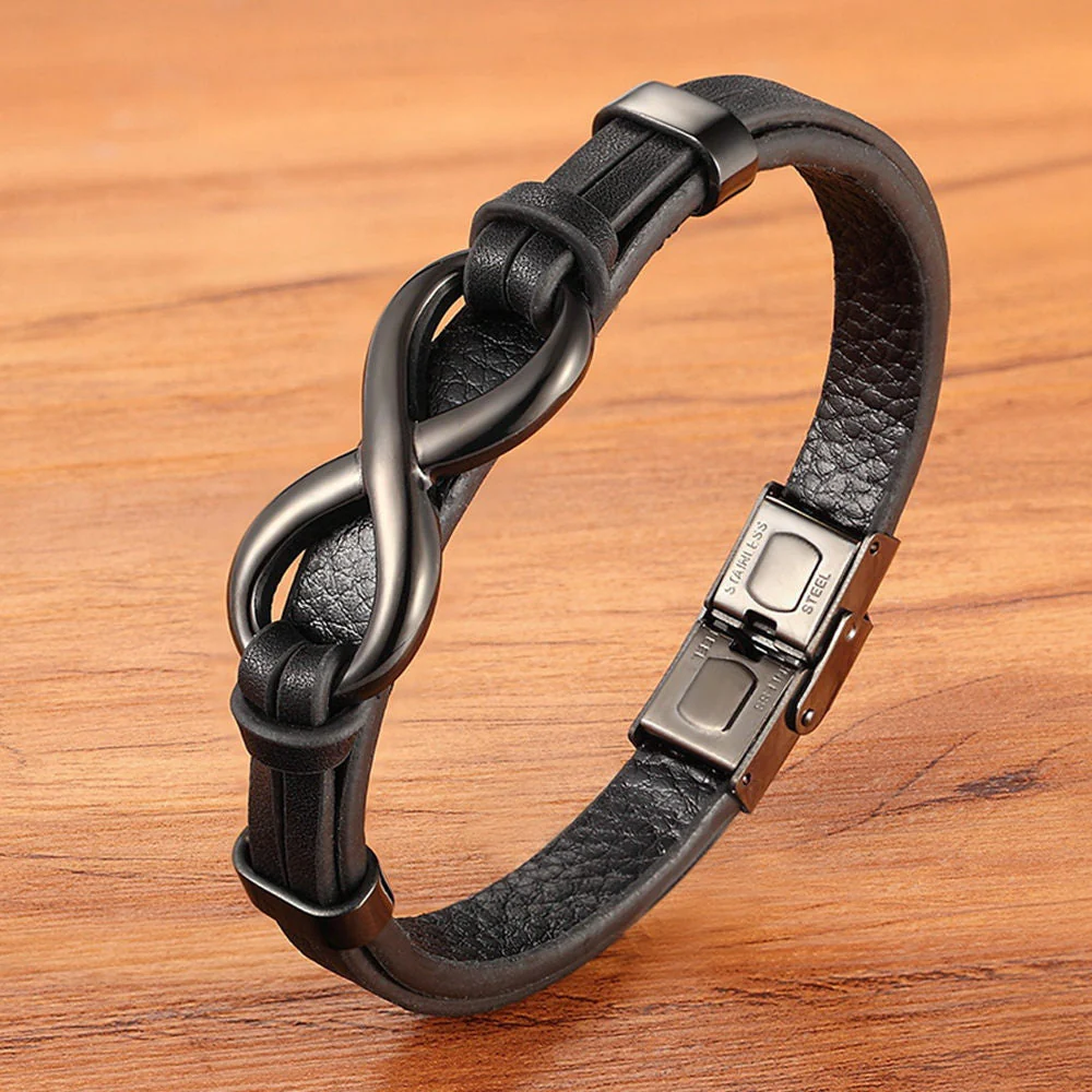 Pulseira de Couro Símbolo Infinito - Image 4