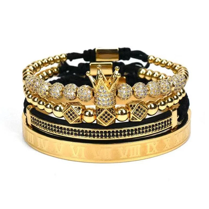 Kit King Roman 4 Pulseiras Masculinas Premiuns - Image 10