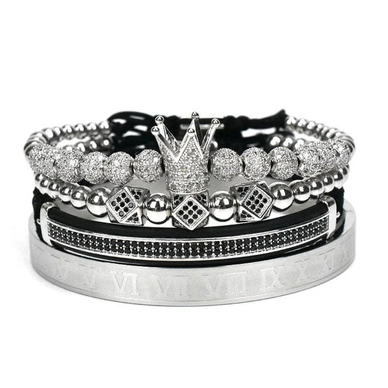 Kit King Roman 4 Pulseiras Masculinas Premiuns - Image 11