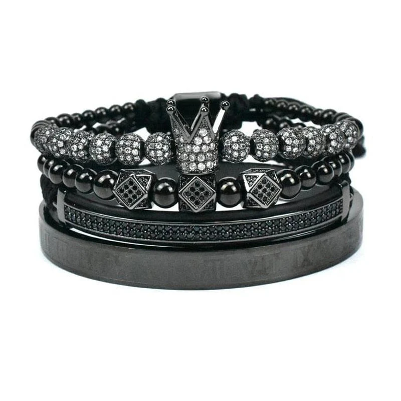 Kit King Roman 4 Pulseiras Masculinas Premiuns - Image 12