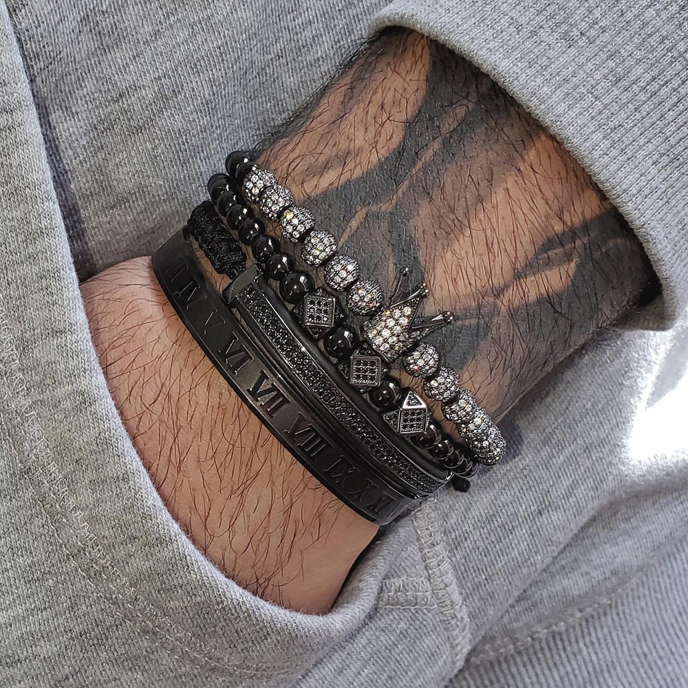 Kit King Roman 4 Pulseiras Masculinas Premiuns - Image 5