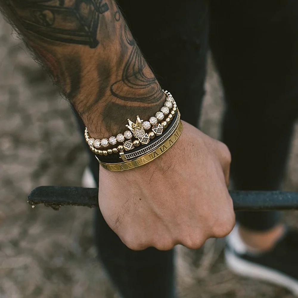 Kit King Roman 4 Pulseiras Masculinas Premiuns - Image 6