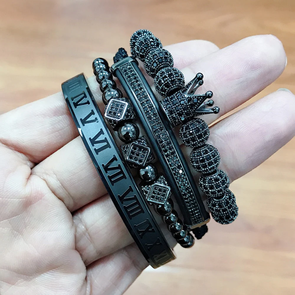 Kit King Roman 4 Pulseiras Masculinas Premiuns - Image 8