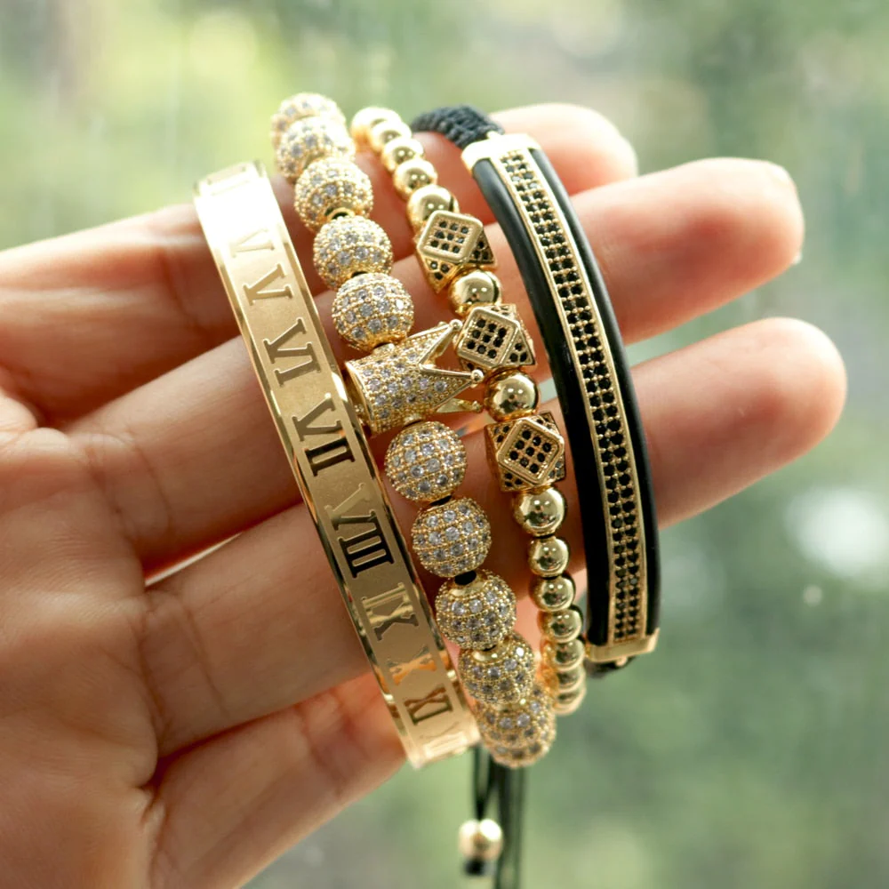 Kit King Roman 4 Pulseiras Masculinas Premiuns - Image 9
