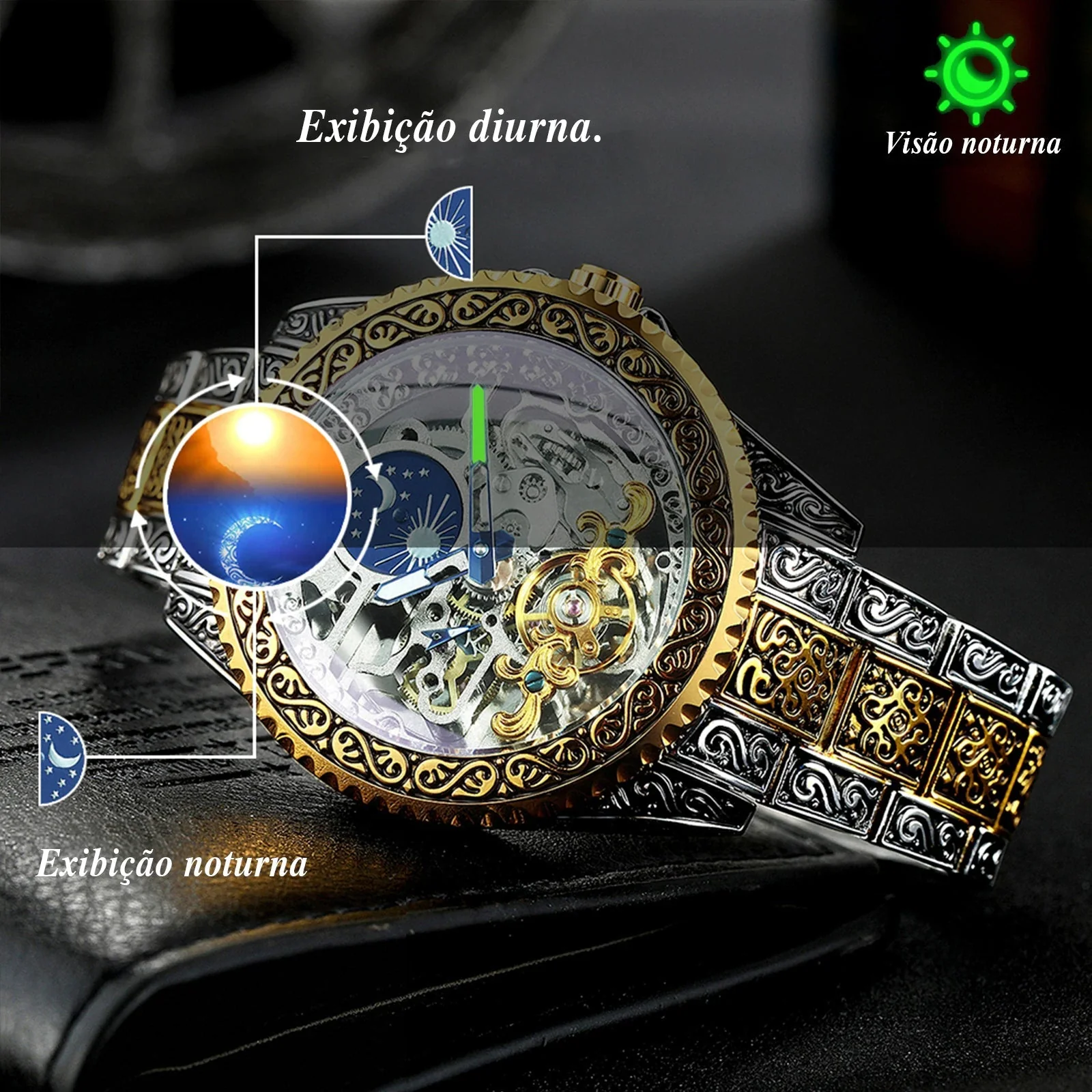 Relógio Mecânico Masculino LunarBoss - Image 7