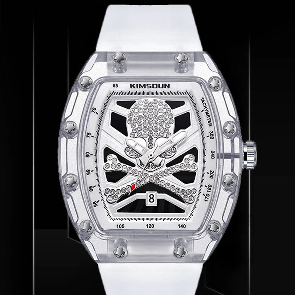Relógio Masculino Skull Branco - Image 3